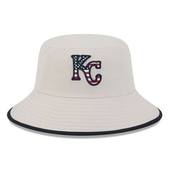 Khaki Kansas City Royals New Era 2024 Fourth of July Bucket Hat