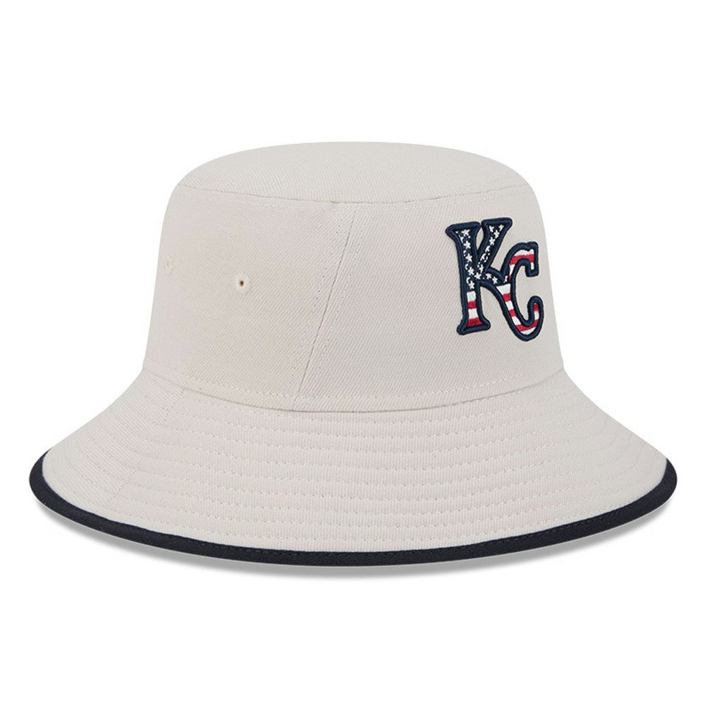 Khaki Kansas City Royals New Era 2024 Fourth of July Bucket Hat