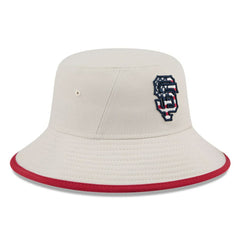 Khaki San Francisco Giants New Era 2024 Fourth of July Bucket Hat