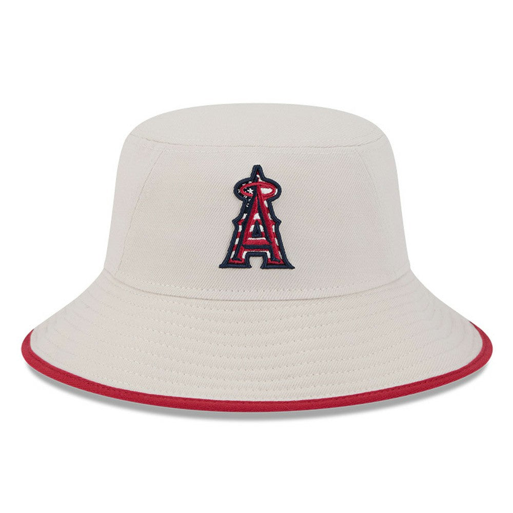Khaki Los Angeles Angels New Era 2024 Fourth of July Bucket Hat