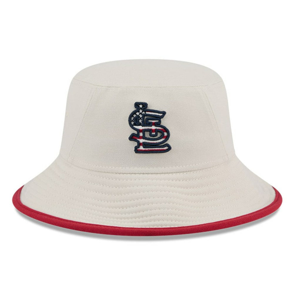 Khaki St. Louis Cardinals New Era 2024 Fourth of July Bucket Hat
