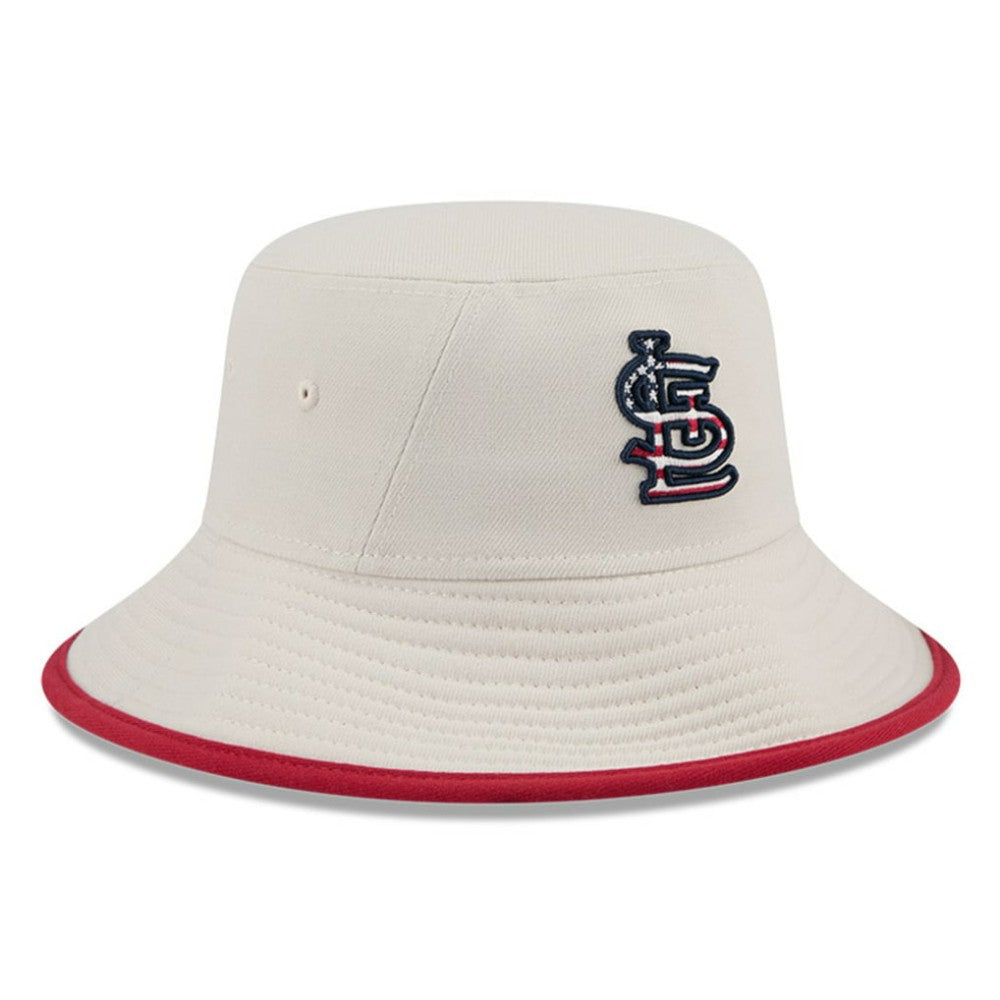 Khaki St. Louis Cardinals New Era 2024 Fourth of July Bucket Hat