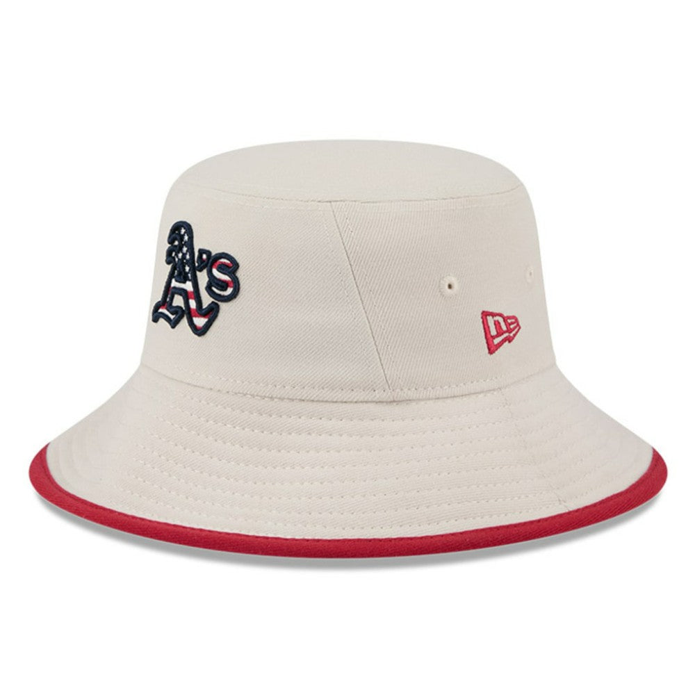 Khaki Athletics New Era 2024 Fourth of July Bucket Hat