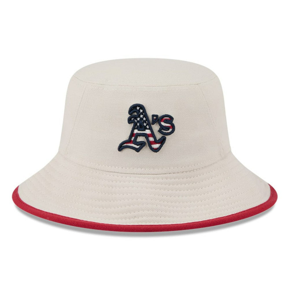 Khaki Athletics New Era 2024 Fourth of July Bucket Hat