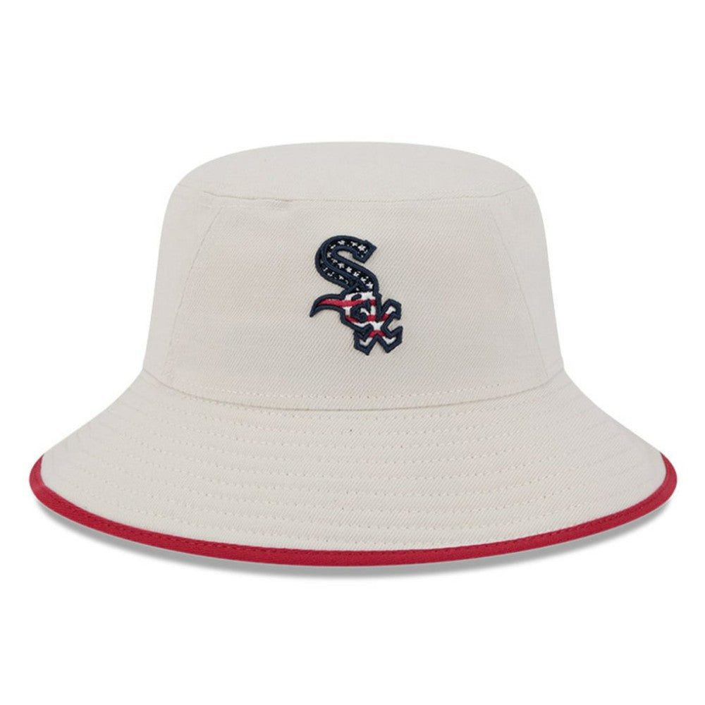 Khaki Chicago White Sox New Era 2024 Fourth of July Bucket Hat