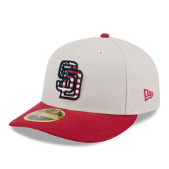 Khaki/Red San Diego Padres New Era 2024 Fourth of July Low Profile 59FIFTY Fitted Hat