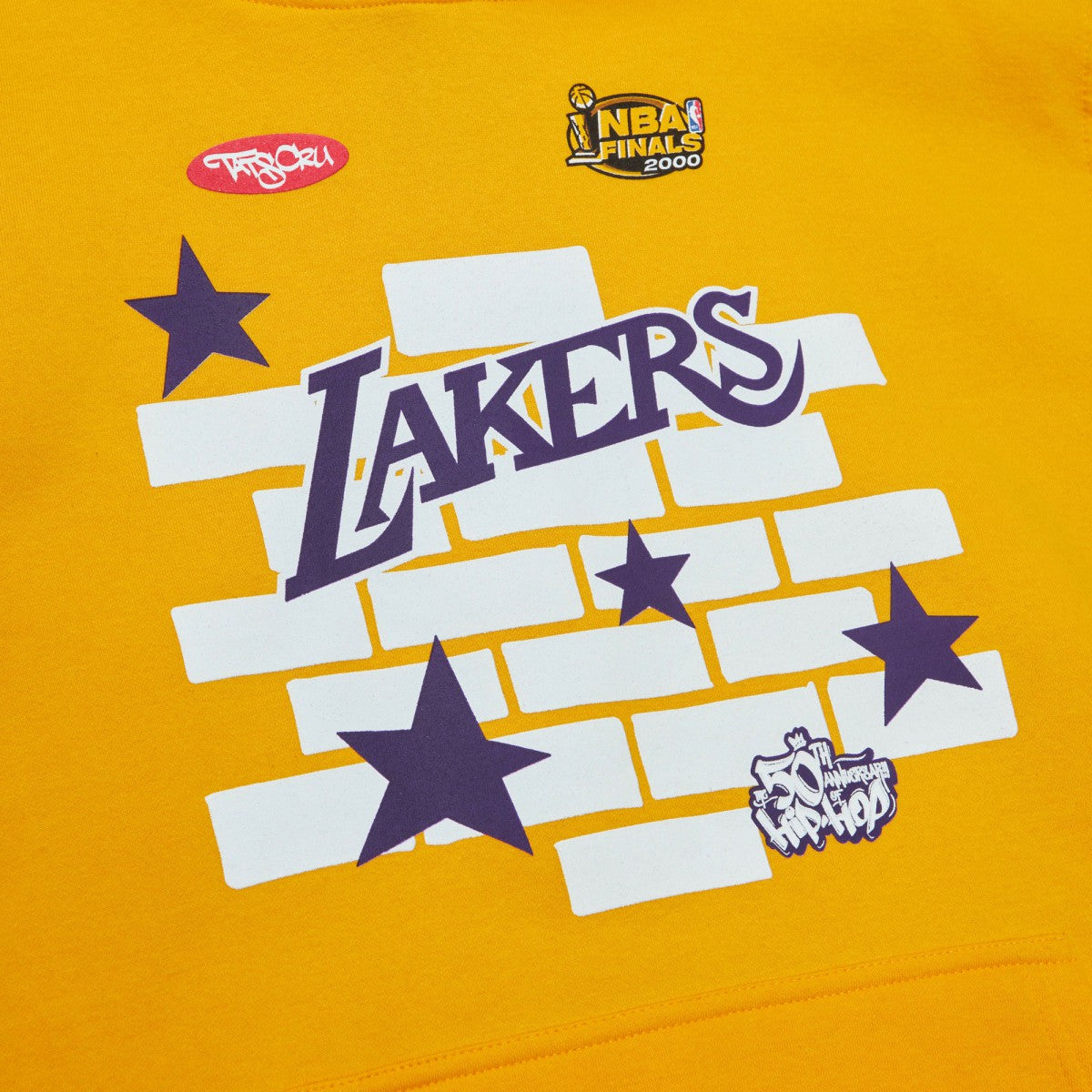 Mitchell & Ness Los Angeles Lakers x Tats Cru Hardwood Classics Brick Pullover Hoodie