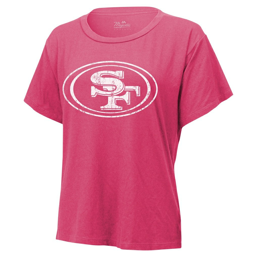 Nick Bosa  Majestic Threads Women's Name & Number T-Shirt - San Francisco 49ers T-shirts