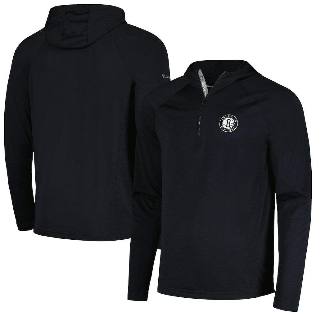 Brooklyn Nets Levelwear Zander Hoodie Raglan Quarter-Zip Top