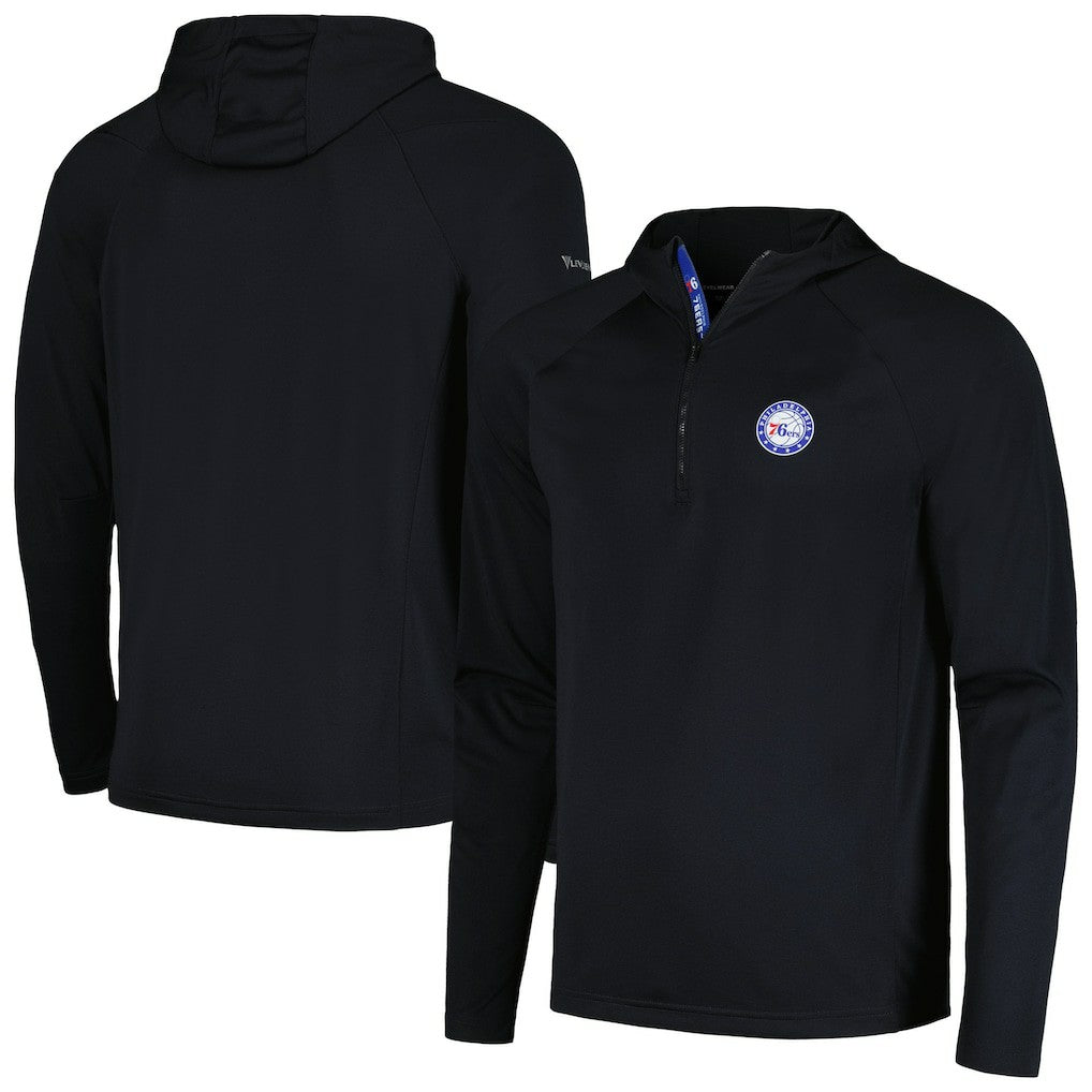 Philadelphia 76ers Levelwear Zander Hoodie Raglan Quarter-Zip Top