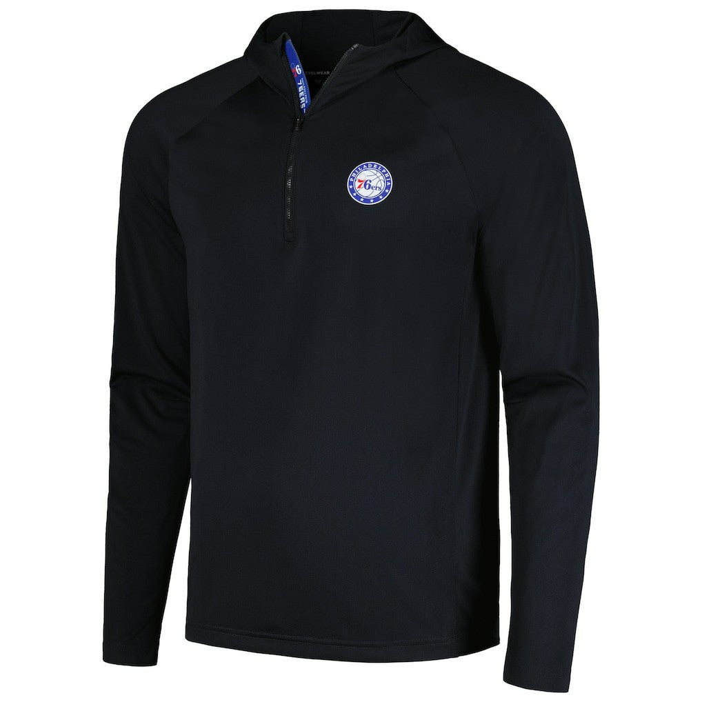 Philadelphia 76ers Levelwear Zander Hoodie Raglan Quarter-Zip Top