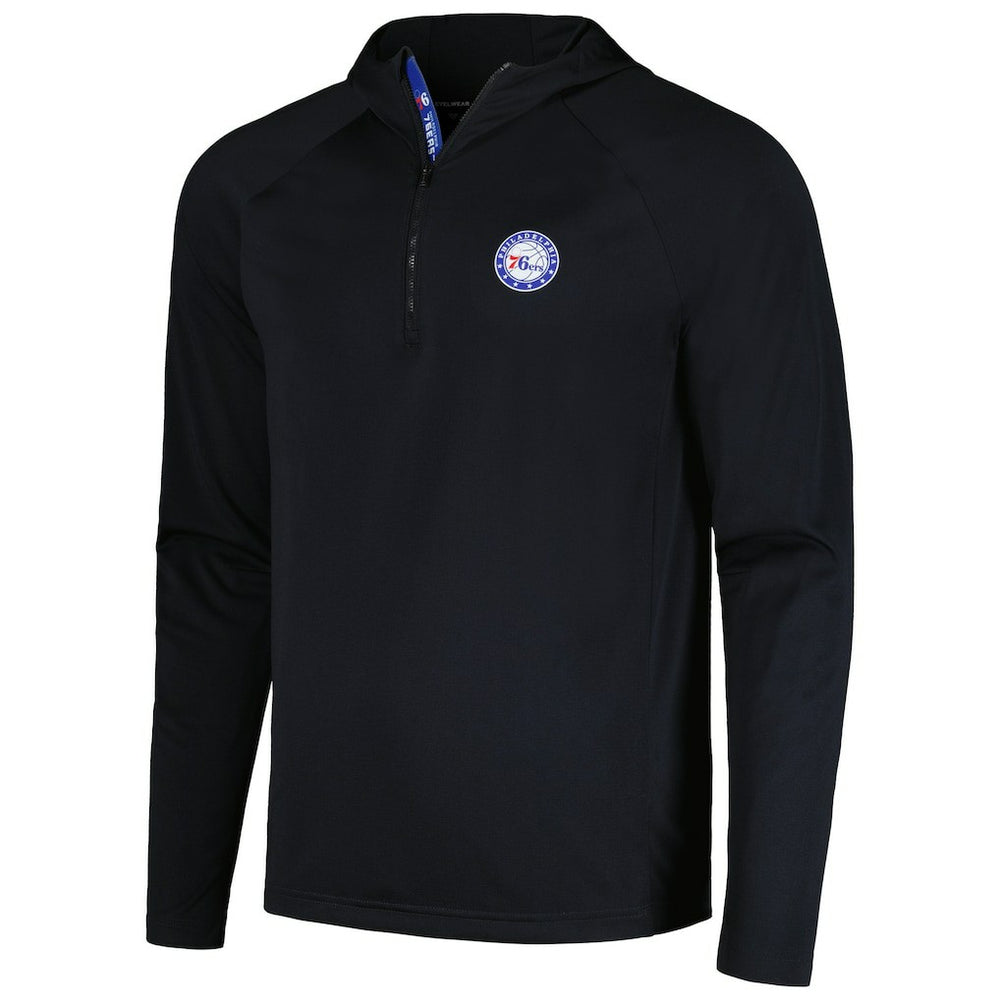 Philadelphia 76ers Levelwear Zander Hoodie Raglan Quarter-Zip Top