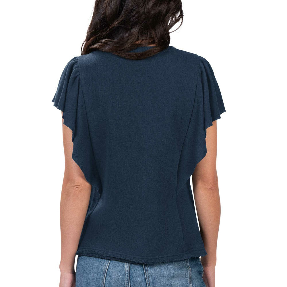 Navy Milwaukee Brewers G-III 4Her by Carl Banks Women's Crowd Wave T-Shirt