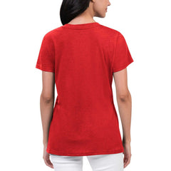 Red Washington Nationals G-III 4Her by Carl Banks Women's Key Move V-Neck T-Shirt