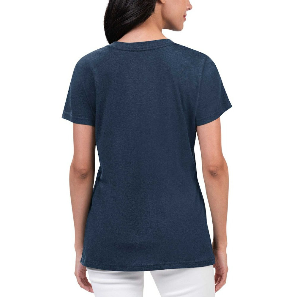 Navy Houston Astros G-III 4Her by Carl Banks Women's Key Move V-Neck T-Shirt
