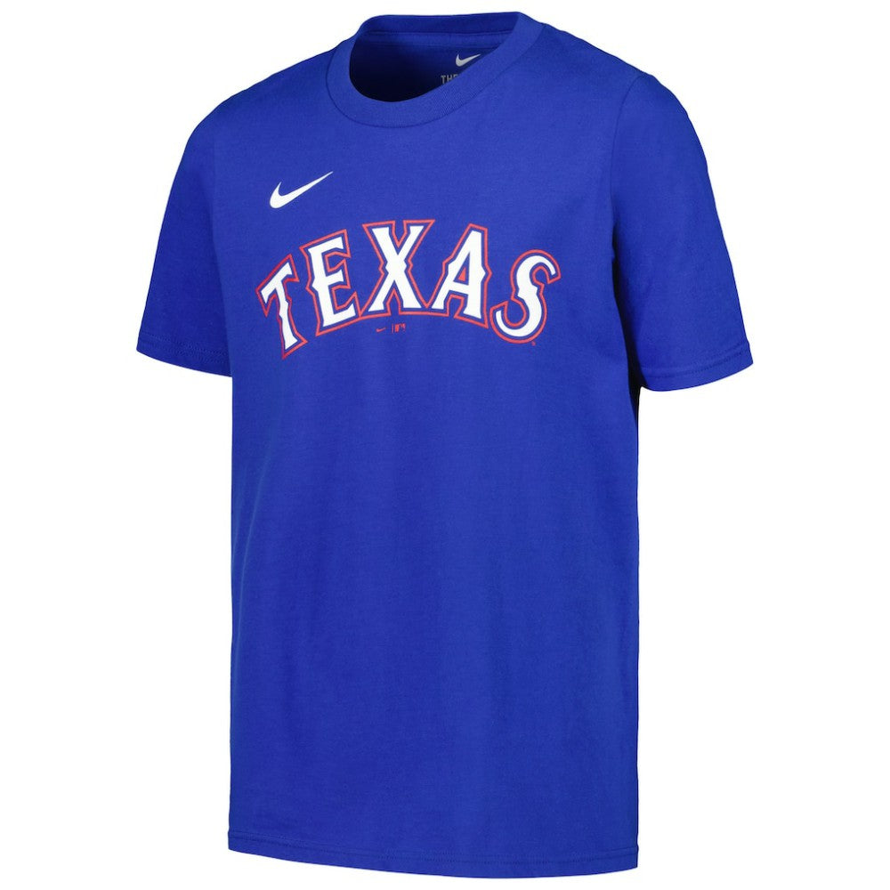 Royal Leody Taveras Texas Rangers Nike Youth Name & Number T-Shirt