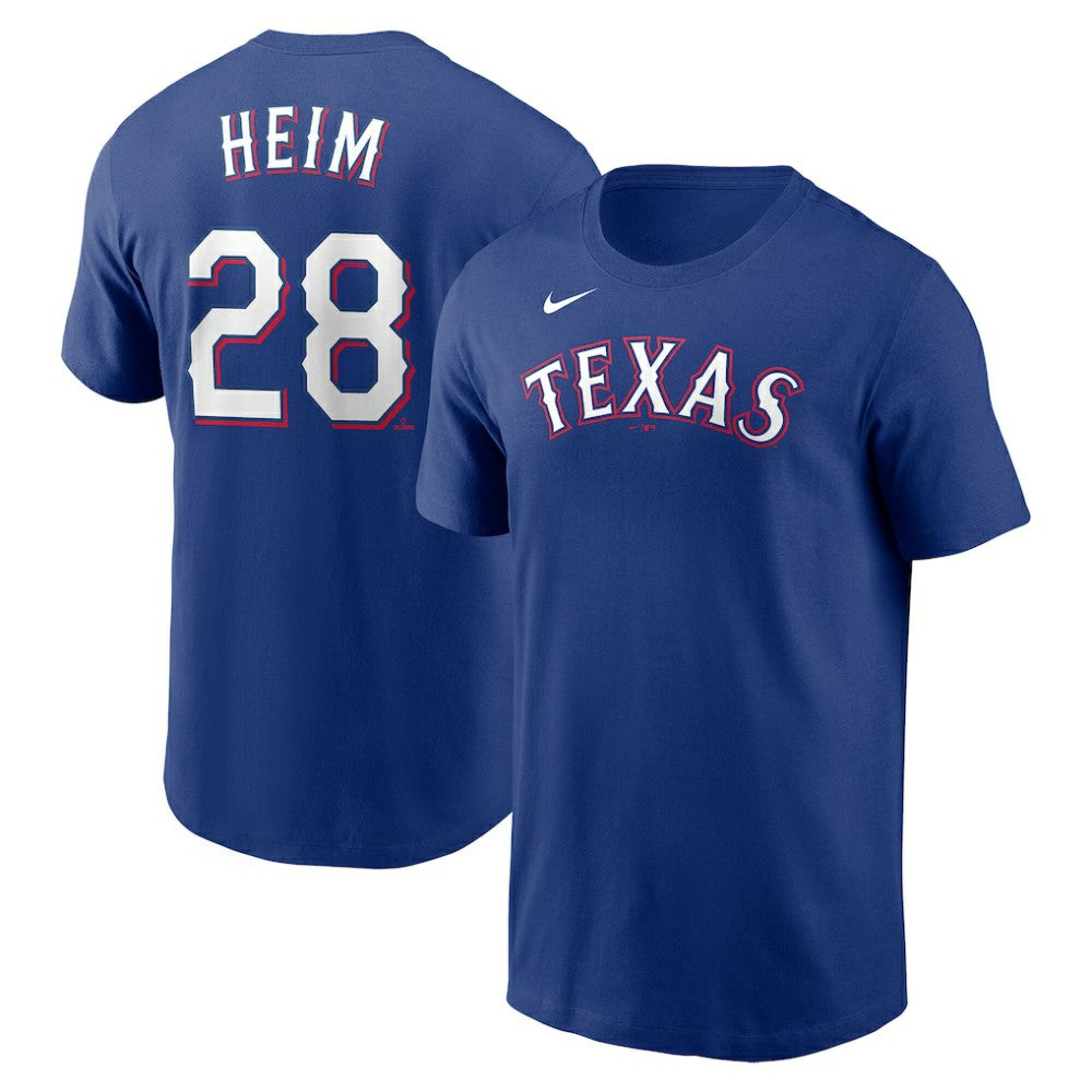 Royal Jonah Heim Texas Rangers Nike Youth Name & Number T-Shirt