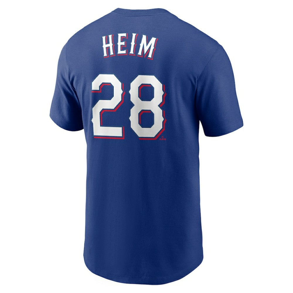 Royal Jonah Heim Texas Rangers Nike Youth Name & Number T-Shirt