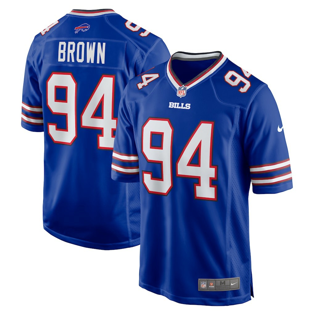Andrew Brown  Game Jersey - Buffalo Bills Jerseys