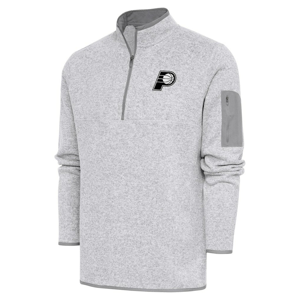 Indiana Pacers Antigua Metallic Logo Fortune Quarter-Zip Jacket