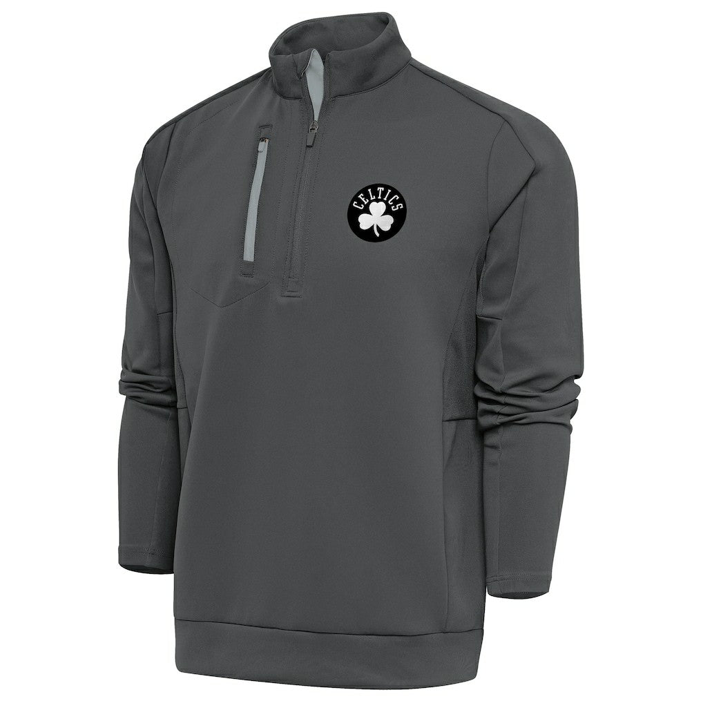 Boston Celtics Antigua Metallic Logo Generation Quarter-Zip Top