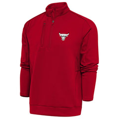 Chicago Bulls Antigua Metallic Logo Generation Quarter-Zip Top