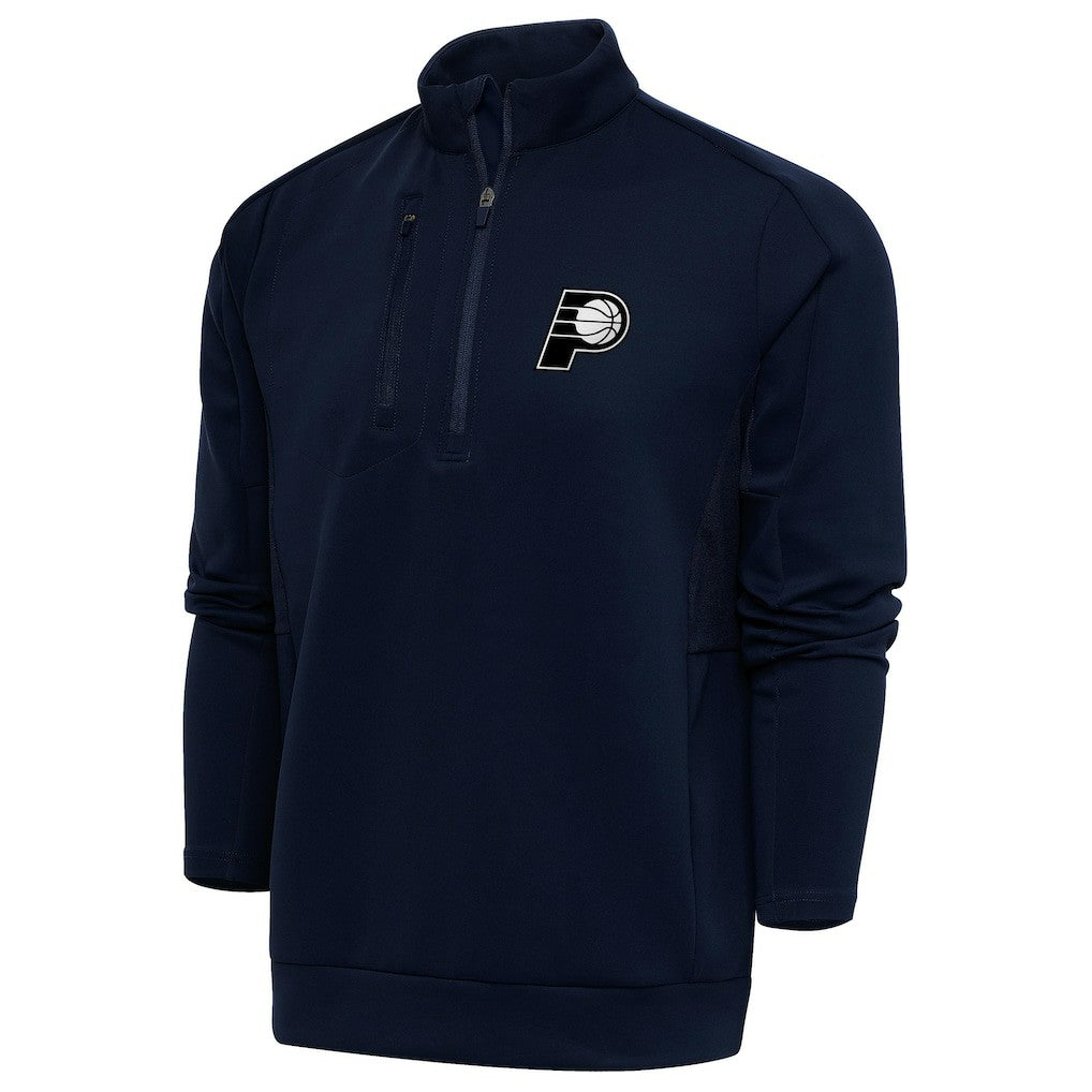 Indiana Pacers Antigua Metallic Logo Generation Quarter-Zip Top