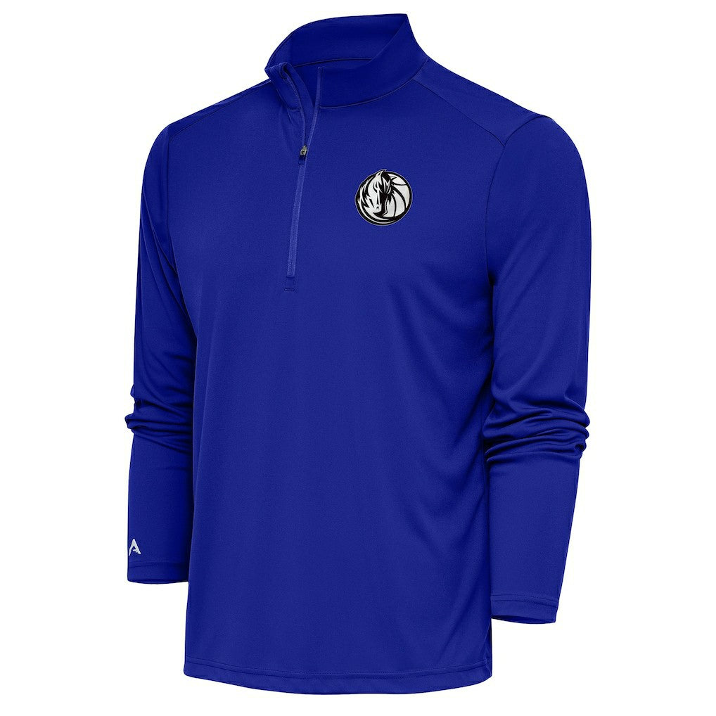 Dallas Mavericks Antigua Metallic Logo Tribute Quarter-Zip Top sale