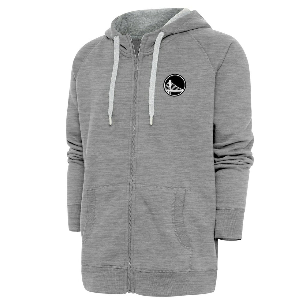 Golden State Warriors Antigua Metallic Logo Victory Raglan Full-Zip Hoodie sale