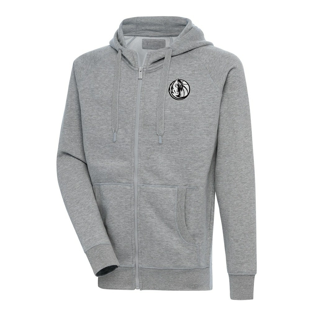 Dallas Mavericks Antigua Metallic Logo Victory Raglan Full-Zip Hoodie sale