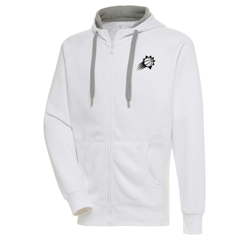 Phoenix Suns Antigua Metallic Logo Victory Raglan Full-Zip Hoodie