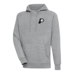 Indiana Pacers Antigua Metallic Logo Victory Raglan Pullover Hoodie