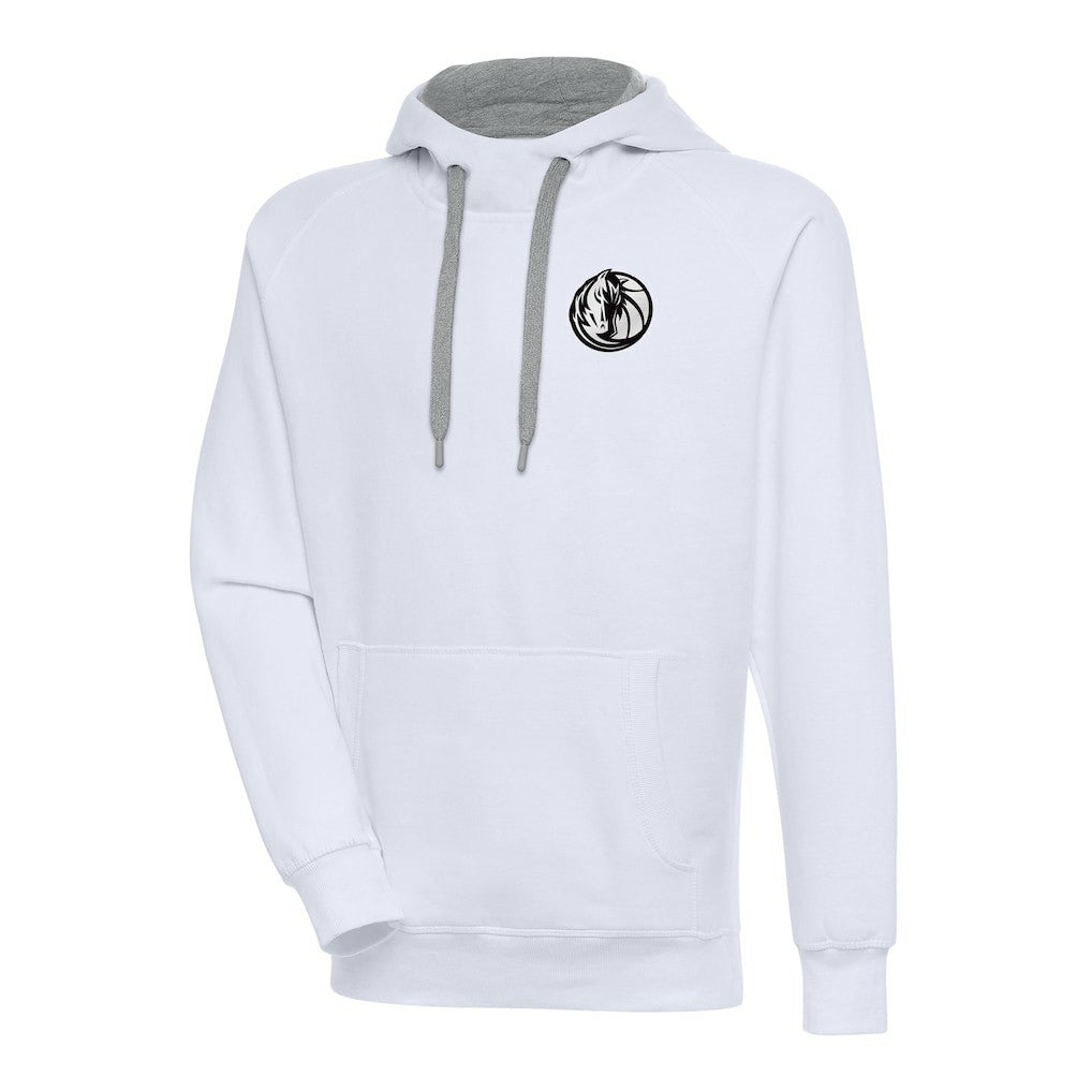 Dallas Mavericks Antigua Metallic Logo Victory Raglan Pullover Hoodie sale