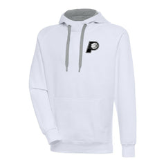 Indiana Pacers Antigua Metallic Logo Victory Raglan Pullover Hoodie