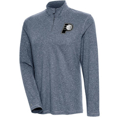 Indiana Pacers Antigua Women's Brushed Metallic Comfort Quarter-Zip Pullover Top - Heather Navy sale