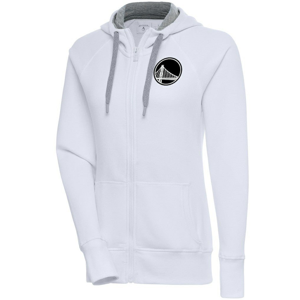 Golden State Warriors Antigua Women's Brushed Metallic Victory Full-Zip Hoodie - White discount