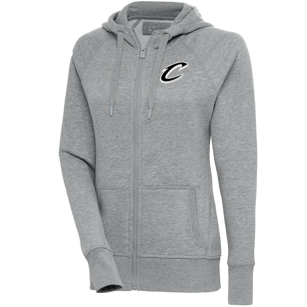Cleveland Cavaliers Antigua Women's Brushed Metallic Victory Full-Zip Hoodie - Heather Gray outlet