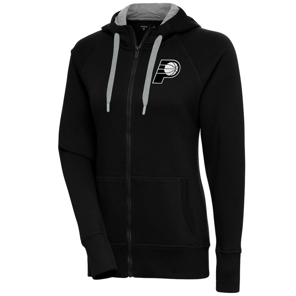 Indiana Pacers Antigua Women's Brushed Metallic Victory Full-Zip Hoodie - Black online