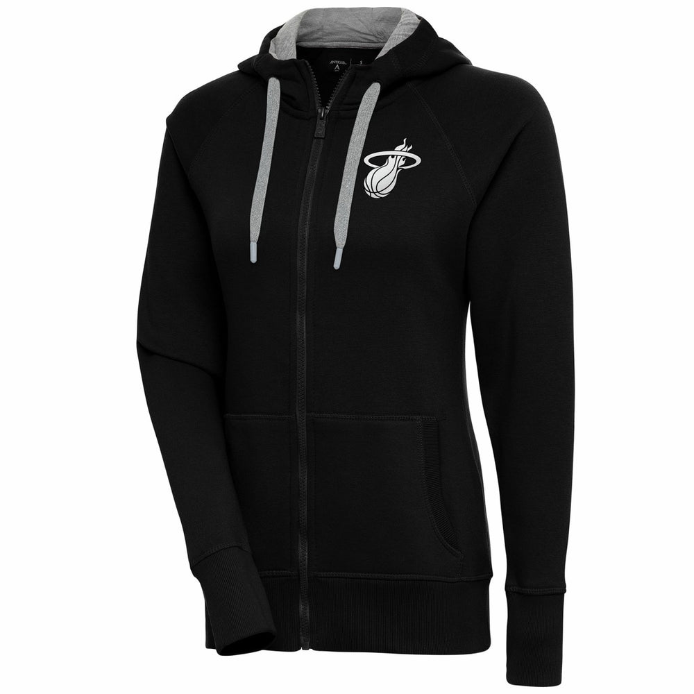 Miami Heat Antigua Women's Brushed Metallic Victory Full-Zip Hoodie - Black online