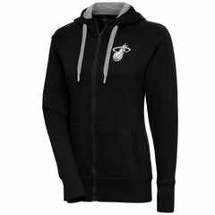 Miami Heat Antigua Women's Brushed Metallic Victory Full-Zip Hoodie - Black online