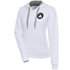 Boston Celtics Antigua Women's Brushed Metallic Victory Pullover Hoodie - White sale