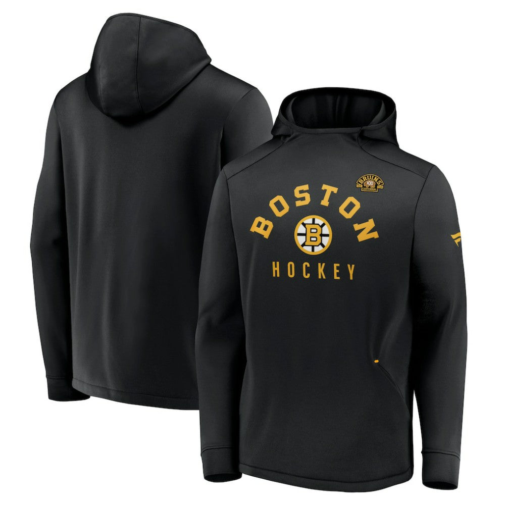 NHL Boston Bruins Fanatics Centennial Lockup Authentic Pro Pullover Hoodie