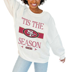 Gameday Couture Women's Oversized Take A Holiday Pullover Sweatshirt - San Francisco 49ers Pullover