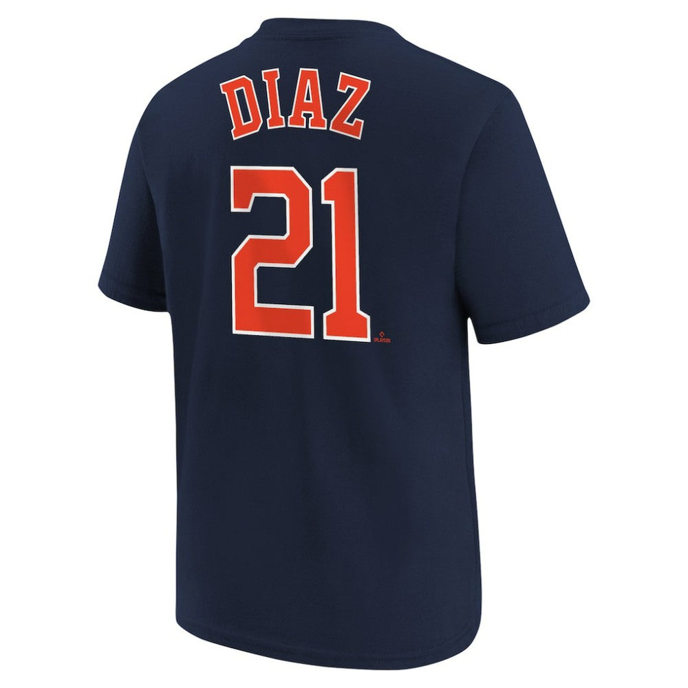 Navy Yainer Diaz Houston Astros Nike Youth Name & Number T-Shirt