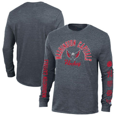 NHL Washington Capitals Champion Multi-Logo Tri-Blend Long Sleeve T-Shirt