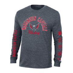 NHL Washington Capitals Champion Multi-Logo Tri-Blend Long Sleeve T-Shirt