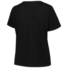 Milwaukee Bucks Profile Women's Plus Size Arch Over Logo V-Neck T-Shirt