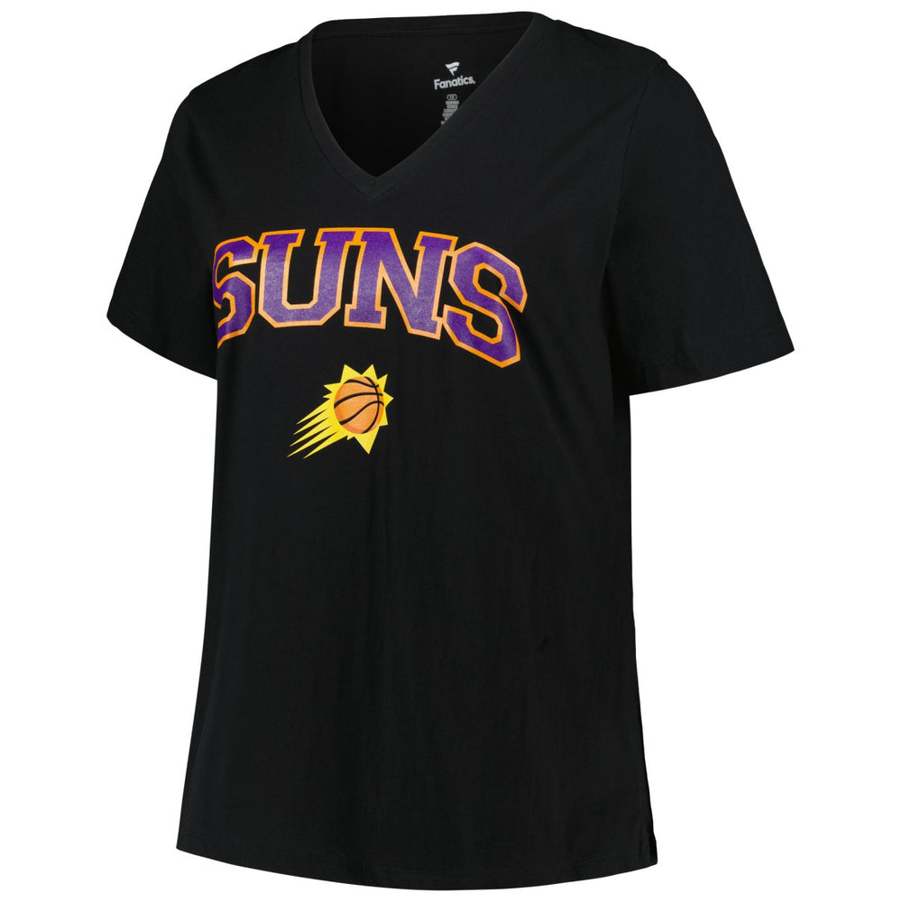 Phoenix Suns Profile Women's Plus Size Arch Over Logo V-Neck T-Shirt