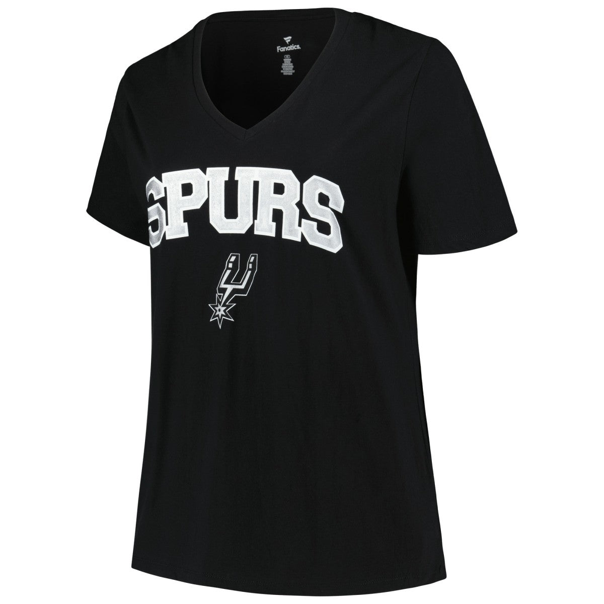 San Antonio Spurs Profile Women's Plus Size Arch Over Logo V-Neck T-Shirt