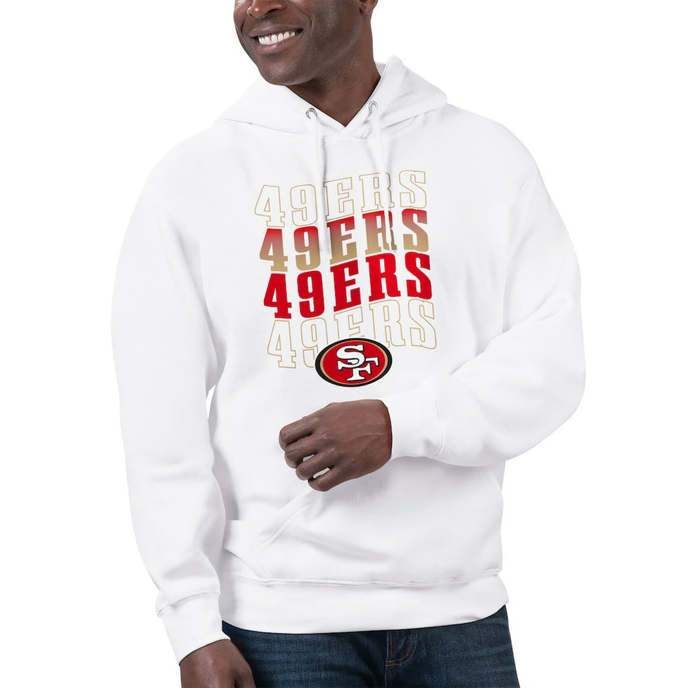 Starter Unisex Name Drop Logo Pullover Hoodie - San Francisco 49ers Hoodies